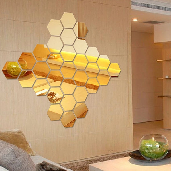 Acrylic Hexagon wall decor Mirror - WM 728