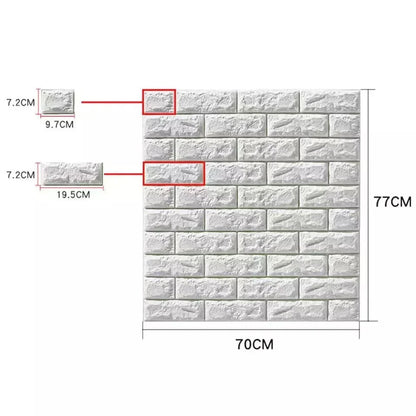 3D Foam Brick Wallpaper Stickers