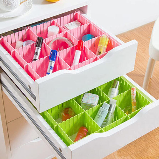 12pcs DIY Plastic Grid Drawer Dividers Organizer