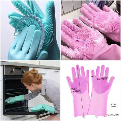 Silicon dish washing gloves + water proof apron