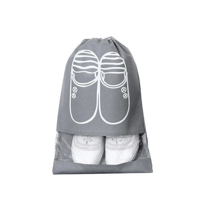 Pack of 6 - Travel Shoes Storage bag with clear window