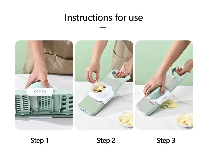 5 In 1 Stainless Steel Multifunctional Vegetable Slicer Cutter